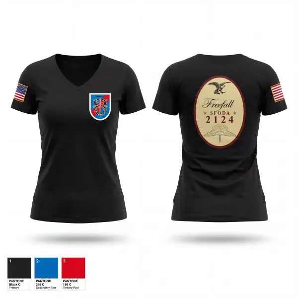 Womens Short Sleeve Vneck Shirt, ODA 2124, Army, Teamtime, Team time, sublimation, custom sports apparel, team uniforms, spirit wear, spiritwear, sports uniforms, custom shirts, team store, custom team store, fundraiser sports, apparel fundraiser