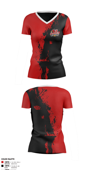 Womens Short Sleeve Vneck Shirt, Cardinals, Softball, Teamtime, Team time, sublimation, custom sports apparel, team uniforms, spirit wear, spiritwear, sports uniforms, custom shirts, team store, custom team store, fundraiser sports, apparel fundraiser