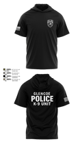 GLENCOE POLICE DEPARTMENT K9 67742238 Short Sleeve Performance Shirt with hood - 4