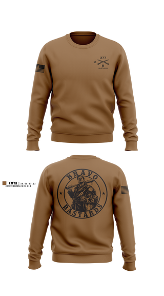 Crew Neck Sweatshirt, Bravo Co 2/377, Army, Teamtime, Team time, sublimation, custom sports apparel, team uniforms, spirit wear, spiritwear, sports uniforms, custom shirts, team store, custom team store, fundraiser sports, apparel fundraiser