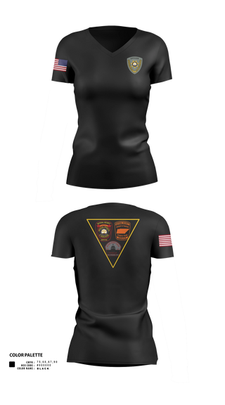Womens Short Sleeve Vneck Shirt, National Security, Police, Teamtime, Team time, sublimation, custom sports apparel, team uniforms, spirit wear, spiritwear, sports uniforms, custom shirts, team store, custom team store, fundraiser sports, apparel fundraiser