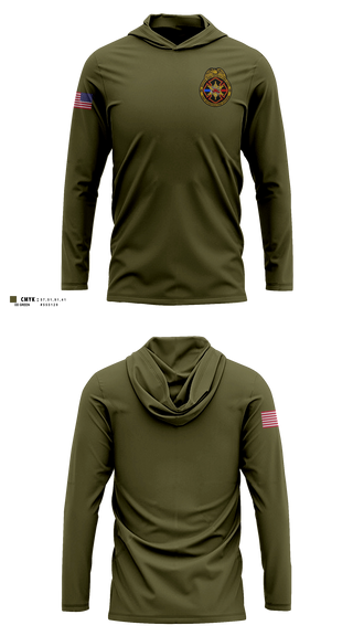 Long Sleeve hooded sunshirt, Macon-Bibb Fire Investigation Division, Fire Department, Teamtime, Team time, sublimation, custom sports apparel, team uniforms, spirit wear, spiritwear, sports uniforms, custom shirts, team store, custom team store, fundraiser sports, apparel fundraiser