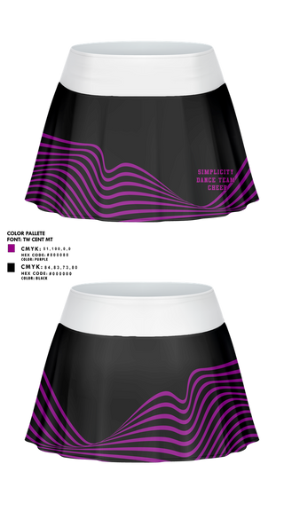 Skort, Simplicity Dance Team, Cheer, Teamtime, Team time, sublimation, custom sports apparel, team uniforms, spirit wear, spiritwear, sports uniforms, custom shirts, team store, custom team store, fundraiser sports, apparel fundraiser