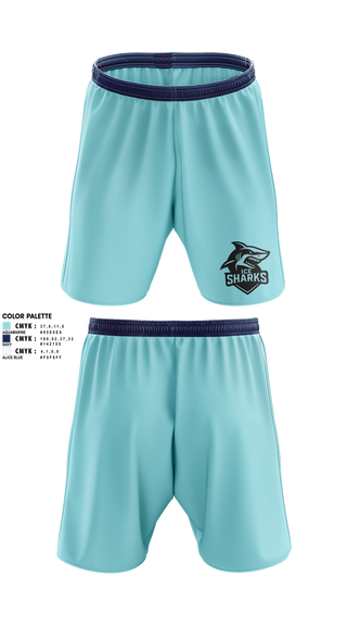 Athletic Shorts With Pockets, Thunder Sharks, Ice Hockey, Teamtime, Team time, sublimation, custom sports apparel, team uniforms, spirit wear, spiritwear, sports uniforms, custom shirts, team store, custom team store, fundraiser sports, apparel fundraiser