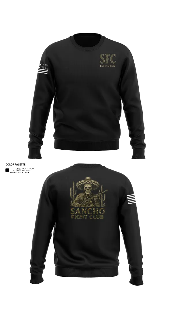 Crew Neck Sweatshirt, Sancho Fight Club, , Teamtime, Team time, sublimation, custom sports apparel, team uniforms, spirit wear, spiritwear, sports uniforms, custom shirts, team store, custom team store, fundraiser sports, apparel fundraiser