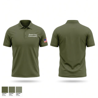 Short Sleeve Performance Polo, Queen City Community, Fire Department, Teamtime, Team time, sublimation, custom sports apparel, team uniforms, spirit wear, spiritwear, sports uniforms, custom shirts, team store, custom team store, fundraiser sports, apparel fundraiser