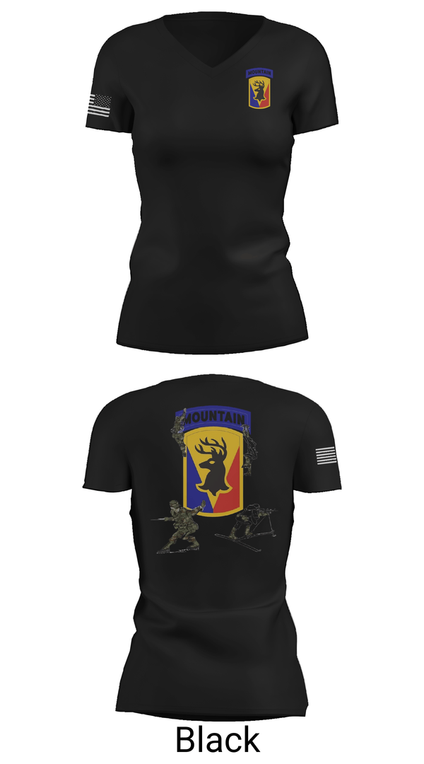 Womens Short Sleeve Vneck Shirt, 86th IBCT, Army, Teamtime, Team time, sublimation, custom sports apparel, team uniforms, spirit wear, spiritwear, sports uniforms, custom shirts, team store, custom team store, fundraiser sports, apparel fundraiser