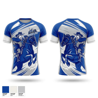 Short Sleeve Rash Guard Shirt, Trinity High School Wrestling, Wrestling, Teamtime, Team time, sublimation, custom sports apparel, team uniforms, spirit wear, spiritwear, sports uniforms, custom shirts, team store, custom team store, fundraiser sports, apparel fundraiser