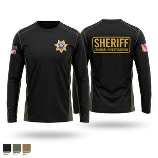 Long Sleeve Performance Shirt, Claiborne County Sheriffs Office Criminal Investigations, Police, Teamtime, Team time, sublimation, custom sports apparel, team uniforms, spirit wear, spiritwear, sports uniforms, custom shirts, team store, custom team store, fundraiser sports, apparel fundraiser