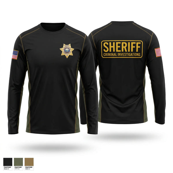 Long Sleeve Performance Shirt, Claiborne County Sheriffs Office Criminal Investigations, Police, Teamtime, Team time, sublimation, custom sports apparel, team uniforms, spirit wear, spiritwear, sports uniforms, custom shirts, team store, custom team store, fundraiser sports, apparel fundraiser