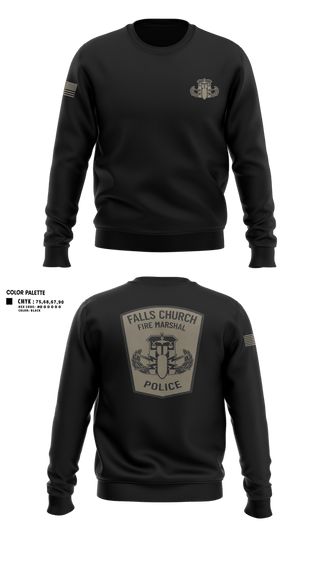Crew Neck Sweatshirt, Falls Church Fire Marshal, Fire Department, Teamtime, Team time, sublimation, custom sports apparel, team uniforms, spirit wear, spiritwear, sports uniforms, custom shirts, team store, custom team store, fundraiser sports, apparel fundraiser