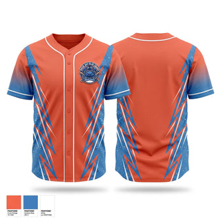 Full Button Baseball Jersey, Back bay blue crabs, Baseball, Teamtime, Team time, sublimation, custom sports apparel, team uniforms, spirit wear, spiritwear, sports uniforms, custom shirts, team store, custom team store, fundraiser sports, apparel fundraiser