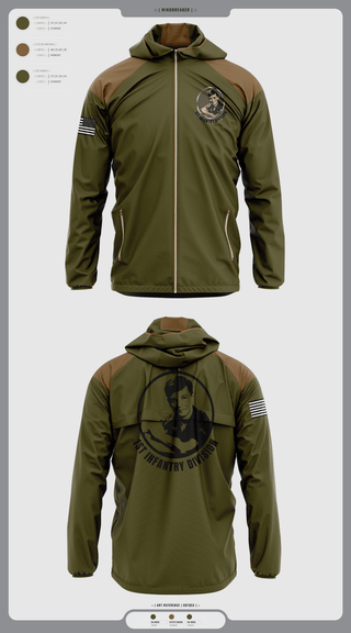 Windbreaker, 1st Infantry Division, , Teamtime, Team time, sublimation, custom sports apparel, team uniforms, spirit wear, spiritwear, sports uniforms, custom shirts, team store, custom team store, fundraiser sports, apparel fundraiser