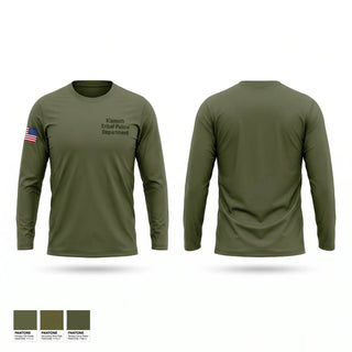 Long Sleeve Performance Shirt, Klamath Tribal Police Department, Police, Teamtime, Team time, sublimation, custom sports apparel, team uniforms, spirit wear, spiritwear, sports uniforms, custom shirts, team store, custom team store, fundraiser sports, apparel fundraiser