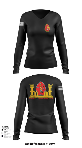 Womens Long Sleeve Vneck Shirt, 2nd CEB, , Teamtime, Team time, sublimation, custom sports apparel, team uniforms, spirit wear, spiritwear, sports uniforms, custom shirts, team store, custom team store, fundraiser sports, apparel fundraiser