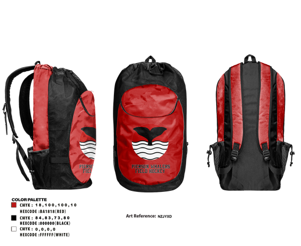 Gear Bag, Pierson Whalers Field Hockey, Field Hockey, Teamtime, Team time, sublimation, custom sports apparel, team uniforms, spirit wear, spiritwear, sports uniforms, custom shirts, team store, custom team store, fundraiser sports, apparel fundraiser