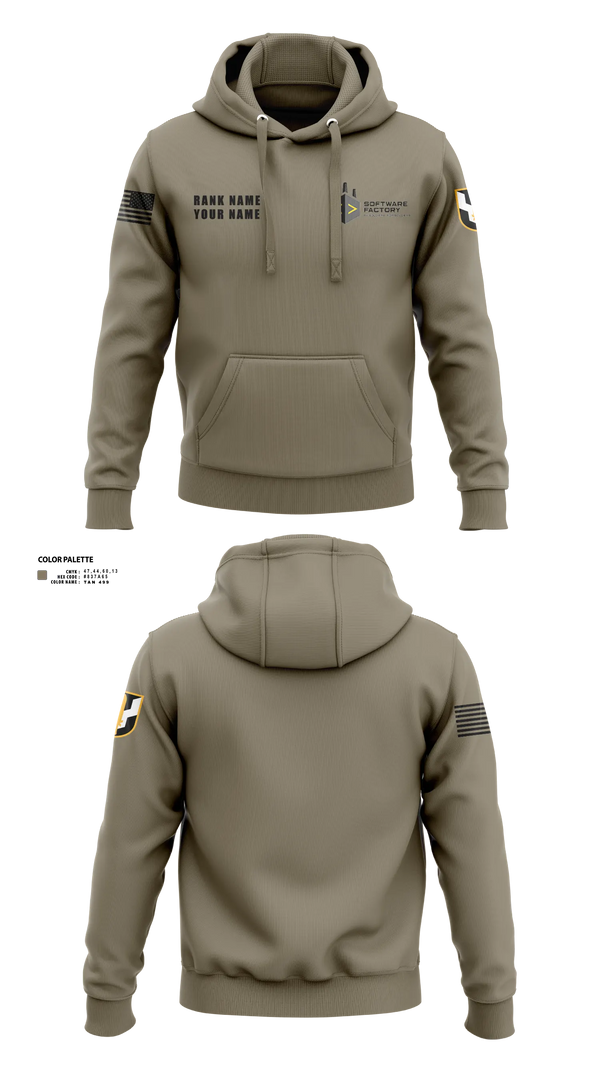 Hoodie, Army Software Factory, Army, Teamtime, Team time, sublimation, custom sports apparel, team uniforms, spirit wear, spiritwear, sports uniforms, custom shirts, team store, custom team store, fundraiser sports, apparel fundraiser