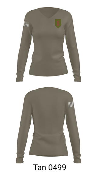 Womens Long Sleeve Vneck Shirt, 1st Infantry Division, Army, Teamtime, Team time, sublimation, custom sports apparel, team uniforms, spirit wear, spiritwear, sports uniforms, custom shirts, team store, custom team store, fundraiser sports, apparel fundraiser