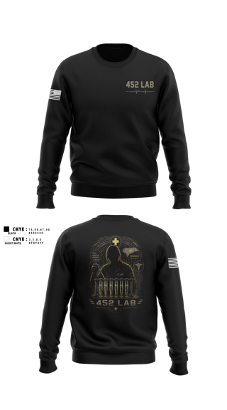 Crew Neck Sweatshirt, 452 MED DET, Army, Teamtime, Team time, sublimation, custom sports apparel, team uniforms, spirit wear, spiritwear, sports uniforms, custom shirts, team store, custom team store, fundraiser sports, apparel fundraiser