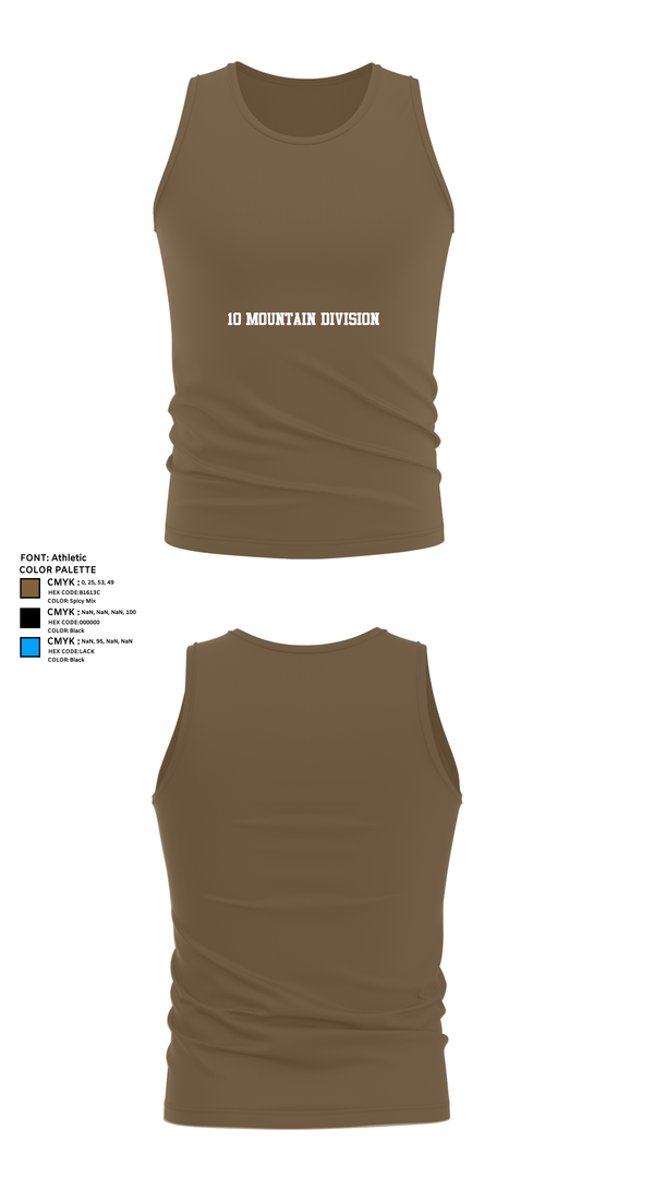 Tank Top, 10 Mountain Division, , Teamtime, Team time, sublimation, custom sports apparel, team uniforms, spirit wear, spiritwear, sports uniforms, custom shirts, team store, custom team store, fundraiser sports, apparel fundraiser