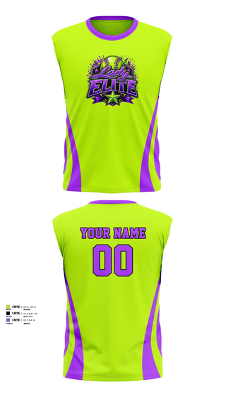 Sleeveless Performance Shirt, Lady Elite, Softball, Teamtime, Team time, sublimation, custom sports apparel, team uniforms, spirit wear, spiritwear, sports uniforms, custom shirts, team store, custom team store, fundraiser sports, apparel fundraiser