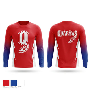 Long Sleeve Performance Shirt, Quapaws, Baseball, Teamtime, Team time, sublimation, custom sports apparel, team uniforms, spirit wear, spiritwear, sports uniforms, custom shirts, team store, custom team store, fundraiser sports, apparel fundraiser