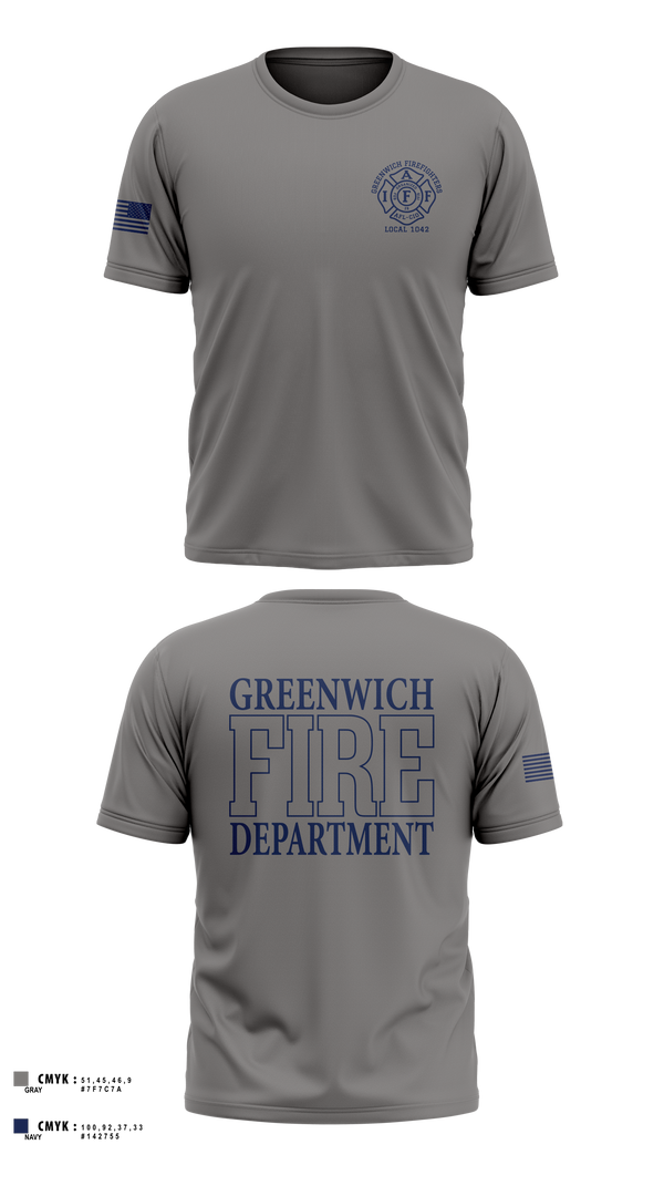 Short Sleeve Performance Shirt, Greenwich Fire Local 1042, Fire Department, Teamtime, Team time, sublimation, custom sports apparel, team uniforms, spirit wear, spiritwear, sports uniforms, custom shirts, team store, custom team store, fundraiser sports, apparel fundraiser