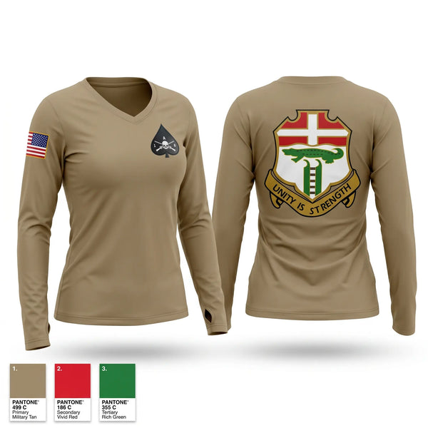 Womens Long Sleeve Vneck Shirt, 1-6 infantry regiment, Army, Teamtime, Team time, sublimation, custom sports apparel, team uniforms, spirit wear, spiritwear, sports uniforms, custom shirts, team store, custom team store, fundraiser sports, apparel fundraiser