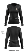 Port St. Joe Police Department 39713109 Women's Long Sleeve V-neck Shirt - 1