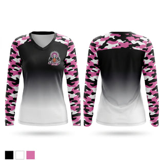 Womens Long Sleeve Vneck Shirt, Rosedale Tribe, Women's Basketball, Teamtime, Team time, sublimation, custom sports apparel, team uniforms, spirit wear, spiritwear, sports uniforms, custom shirts, team store, custom team store, fundraiser sports, apparel fundraiser