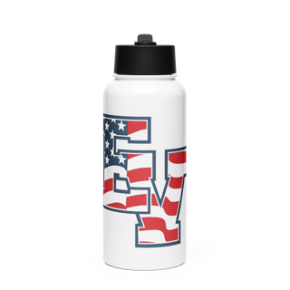 Patriots Stainless Steel Water Bottle with a Straw Lid
