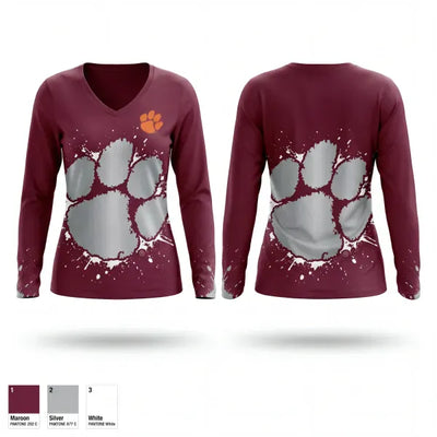 Matawan Regional High School Baseball 54909767 Women's Long Sleeve V-neck Shirt - 1