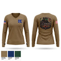 A co 2/113th IN Women's Long Sleeve V-neck Shirt - 1