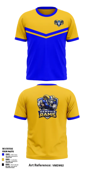 Memphis Rams 44971969 Short Sleeve Performance Shirt - 3