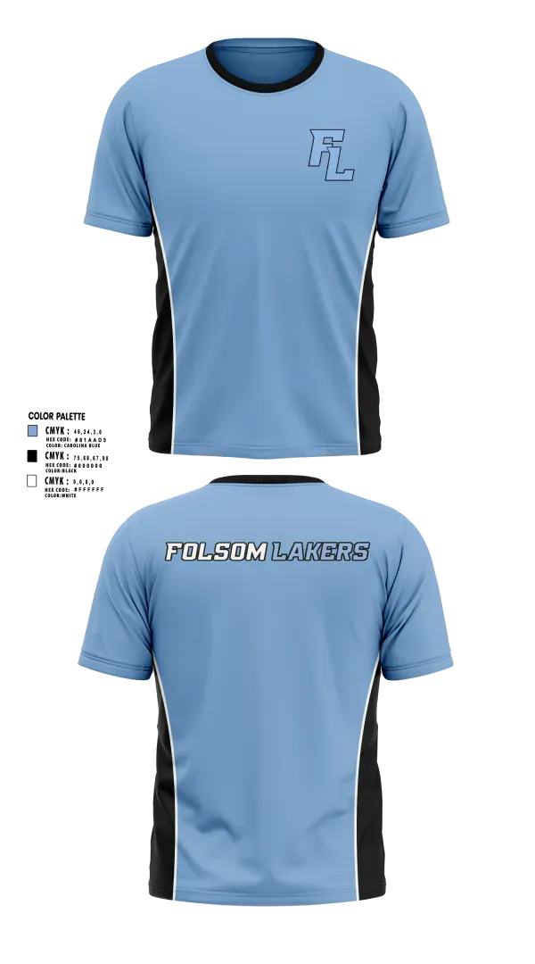 Old School Cotton Feel Shirt, Folsom Lakers, Baseball, Teamtime, Team time, sublimation, custom sports apparel, team uniforms, spirit wear, spiritwear, sports uniforms, custom shirts, team store, custom team store, fundraiser sports, apparel fundraiser
