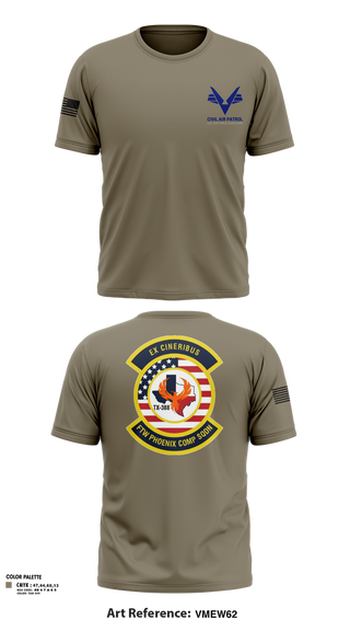 Old School Cotton Feel Shirt, Civil Air Patrol's Fort Worth Phoenix Composite Squadron, , Teamtime, Team time, sublimation, custom sports apparel, team uniforms, spirit wear, spiritwear, sports uniforms, custom shirts, team store, custom team store, fundraiser sports, apparel fundraiser