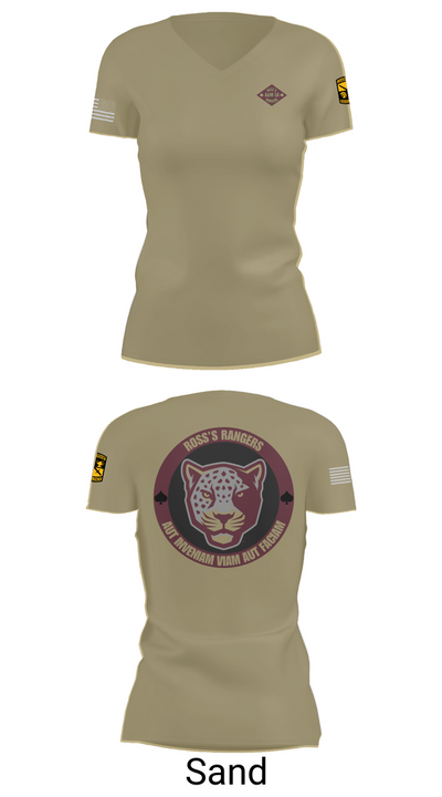 Ross Rangers 12757197 Women's Short Sleeve V-neck Shirt - 88