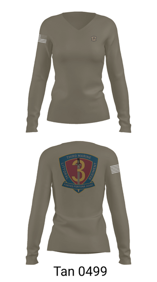 Womens Long Sleeve Vneck Shirt, 3D LCT, Marines, Teamtime, Team time, sublimation, custom sports apparel, team uniforms, spirit wear, spiritwear, sports uniforms, custom shirts, team store, custom team store, fundraiser sports, apparel fundraiser