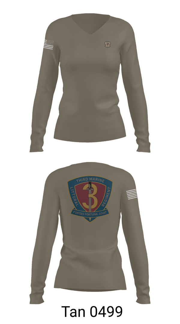 Womens Long Sleeve Vneck Shirt, 3D LCT, Marines, Teamtime, Team time, sublimation, custom sports apparel, team uniforms, spirit wear, spiritwear, sports uniforms, custom shirts, team store, custom team store, fundraiser sports, apparel fundraiser