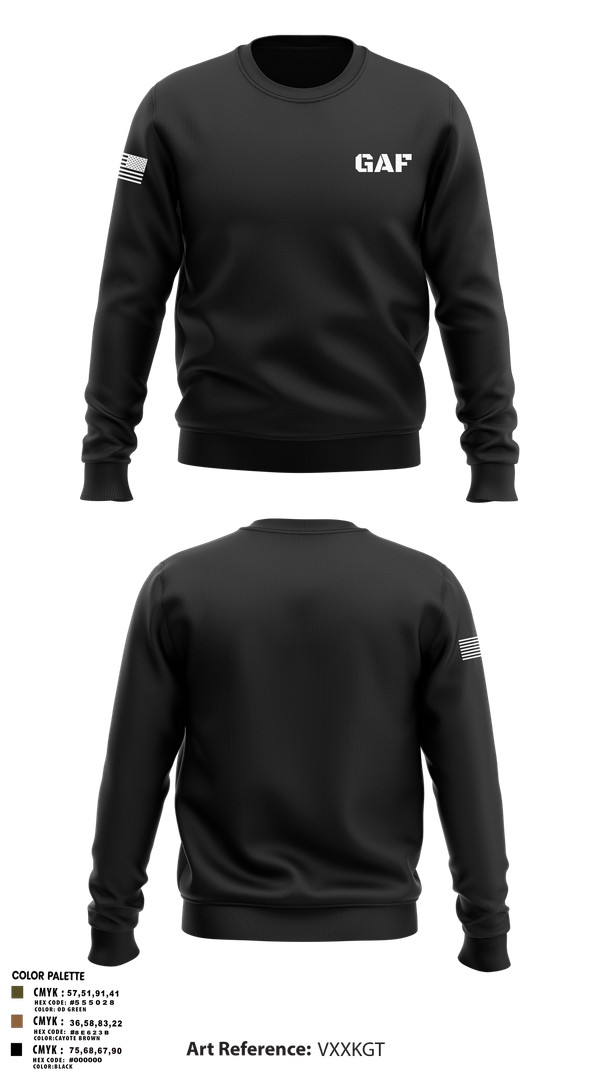 Crew Neck Sweatshirt, GAF, , Teamtime, Team time, sublimation, custom sports apparel, team uniforms, spirit wear, spiritwear, sports uniforms, custom shirts, team store, custom team store, fundraiser sports, apparel fundraiser