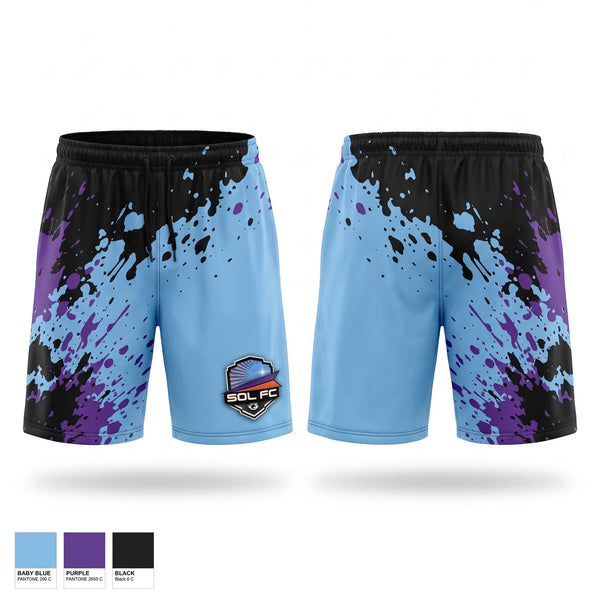 Athletic Shorts With Pockets, Sol FC, Men's Soccer, Teamtime, Team time, sublimation, custom sports apparel, team uniforms, spirit wear, spiritwear, sports uniforms, custom shirts, team store, custom team store, fundraiser sports, apparel fundraiser