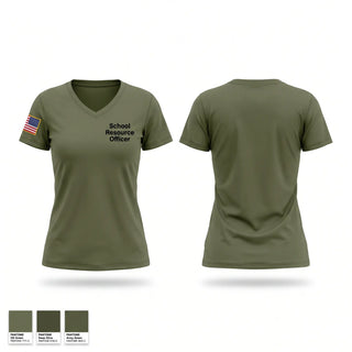 Womens Short Sleeve Vneck Shirt, School Resource Officer, Police, Teamtime, Team time, sublimation, custom sports apparel, team uniforms, spirit wear, spiritwear, sports uniforms, custom shirts, team store, custom team store, fundraiser sports, apparel fundraiser