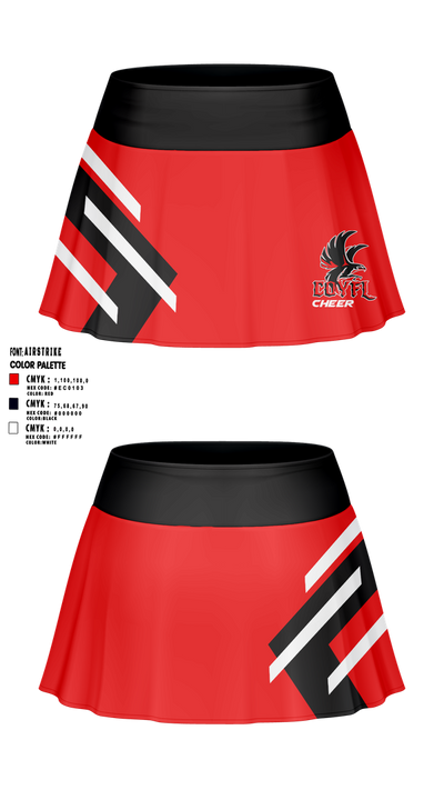 Carteret-Onslow Youth Football & Cheer League (COYFL) Falcons 65584238 Skort - 1