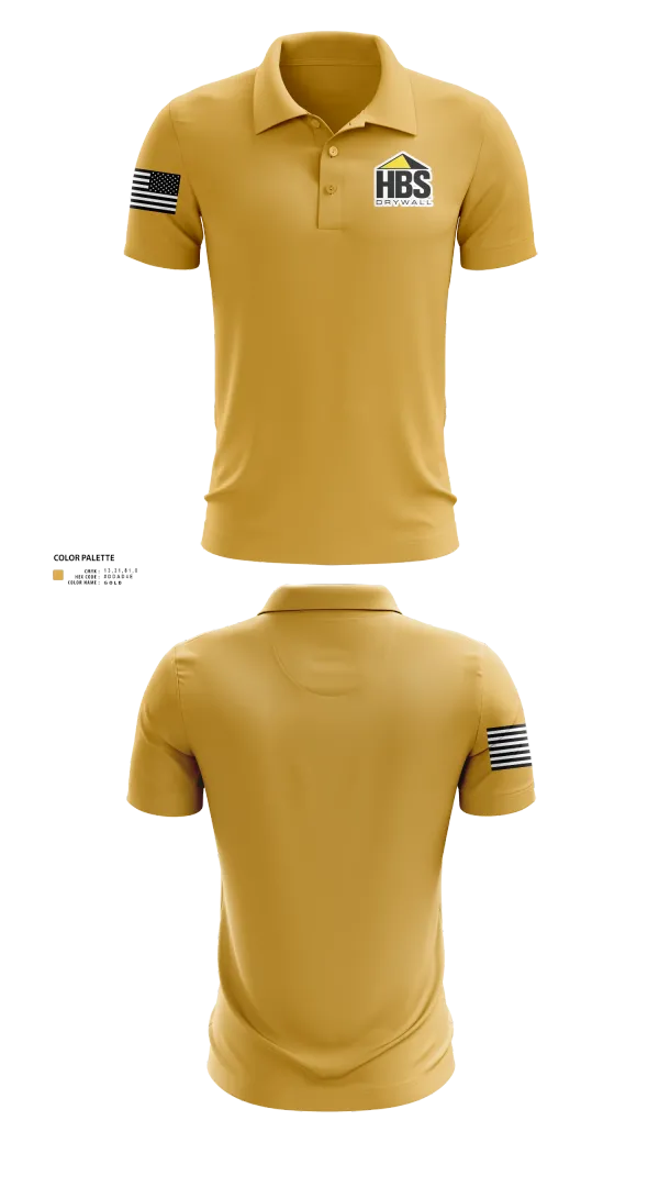 Short Sleeve Performance Polo, HBS Drywall, LLC, , Teamtime, Team time, sublimation, custom sports apparel, team uniforms, spirit wear, spiritwear, sports uniforms, custom shirts, team store, custom team store, fundraiser sports, apparel fundraiser