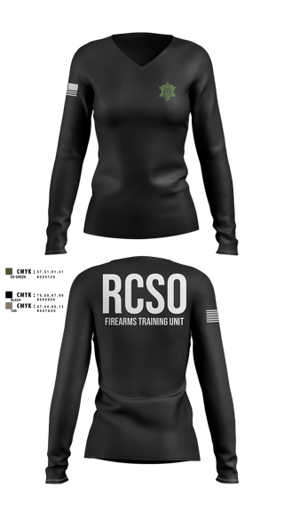 Womens Long Sleeve Vneck Shirt, Firearms Training Unit, Police, Teamtime, Team time, sublimation, custom sports apparel, team uniforms, spirit wear, spiritwear, sports uniforms, custom shirts, team store, custom team store, fundraiser sports, apparel fundraiser