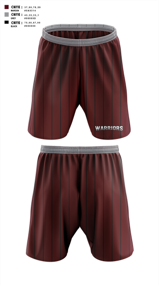 Athletic Shorts With Pockets, Warriors, Softball, Teamtime, Team time, sublimation, custom sports apparel, team uniforms, spirit wear, spiritwear, sports uniforms, custom shirts, team store, custom team store, fundraiser sports, apparel fundraiser