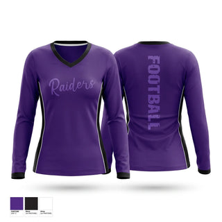 Womens Long Sleeve Vneck Shirt, CR Football, , Teamtime, Team time, sublimation, custom sports apparel, team uniforms, spirit wear, spiritwear, sports uniforms, custom shirts, team store, custom team store, fundraiser sports, apparel fundraiser