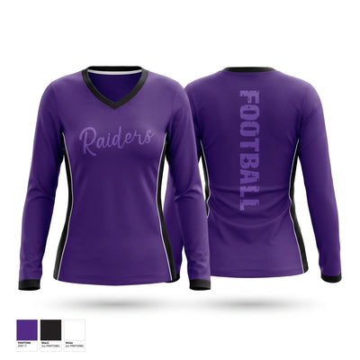 CR Football Women's Long Sleeve V-neck Shirt - 1