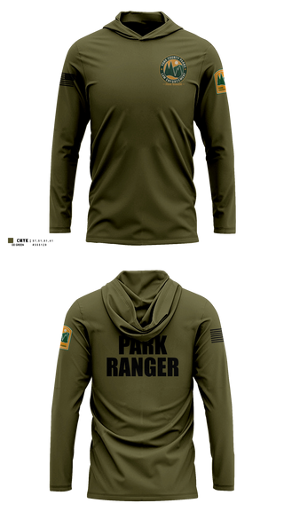 Long Sleeve hooded sunshirt, York County Park Ranger Division, Police, Teamtime, Team time, sublimation, custom sports apparel, team uniforms, spirit wear, spiritwear, sports uniforms, custom shirts, team store, custom team store, fundraiser sports, apparel fundraiser
