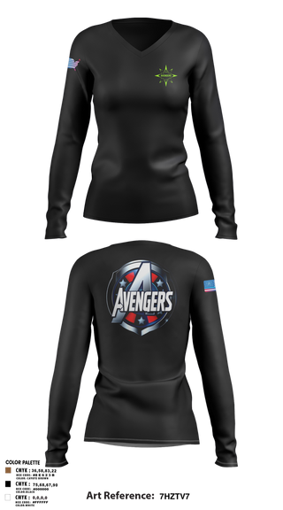 Womens Long Sleeve Vneck Shirt, 16th Ordnance battalion, , Teamtime, Team time, sublimation, custom sports apparel, team uniforms, spirit wear, spiritwear, sports uniforms, custom shirts, team store, custom team store, fundraiser sports, apparel fundraiser